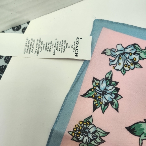 Coach handkerchief cotton Brandnew #14 - Picture 5 of 6